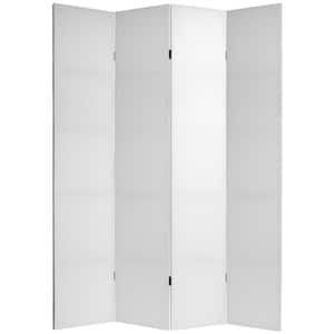 7 ft. White Do It Yourself Canvas 4-Panel Room Divider