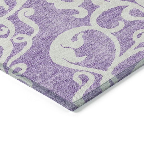 Chantille Machine Washable Indoor/Outdoor Abstract ACN973 Purple 5 ft. x 7 ft. 6 in. Area Rug