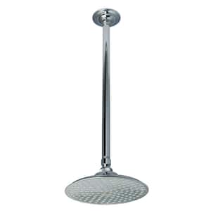 1-Spray 7.8 in. Single Ceiling Mount Fixed Rain Shower Head in Polished Chrome