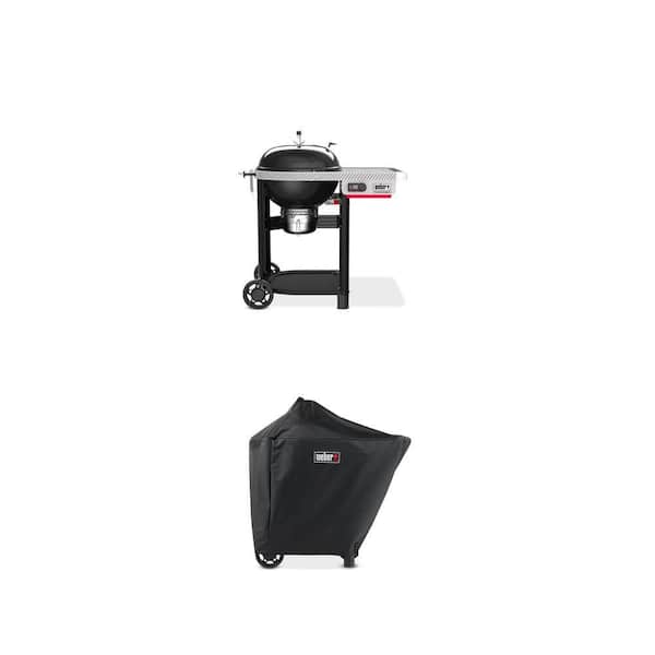 Performer Smart 22 in. Charcoal Grill in Black with Premium Cart with Grill Cover Combo