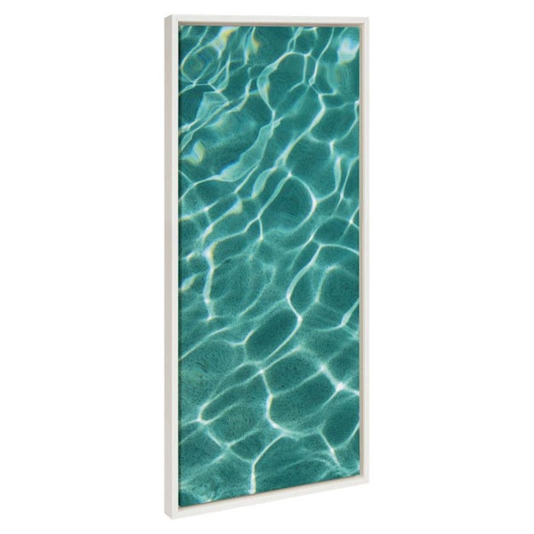 Sylvie "Pool Days" by Rachel Dowd White Framed Art Print 18 in. x 40 in.