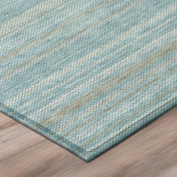Chantille Machine Washable Indoor/Outdoor Abstract ACN3106 Teal 3 ft. x 4 ft. Area Rug