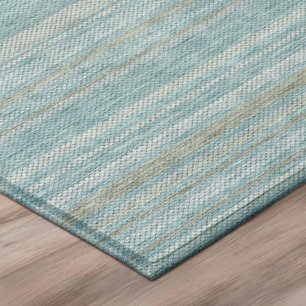 Chantille Machine Washable Indoor/Outdoor Abstract ACN3106 Teal 3 ft. x 5 ft. Area Rug