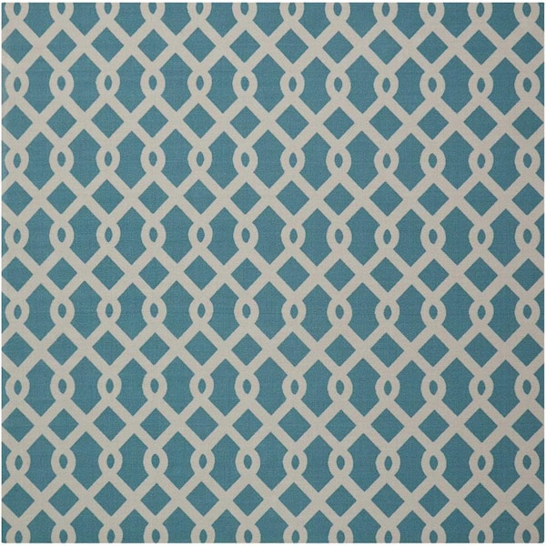 Waverly Sun N' Shade Poolside 9 ft. x 9 ft. Geometric Floral Indoor/Outdoor Square Area Rug