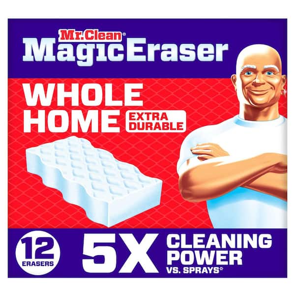 Magic Eraser Whole Home Extra Durable 2.2 in. Multi-Purpose Scrubbing Pad Cleaning Sponge(12-Count)