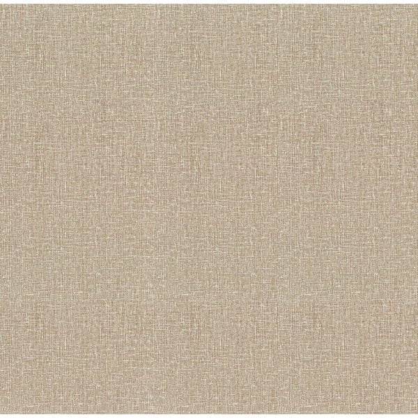 Advantage Brown Natural Linen Light Brown Textured Wallpaper