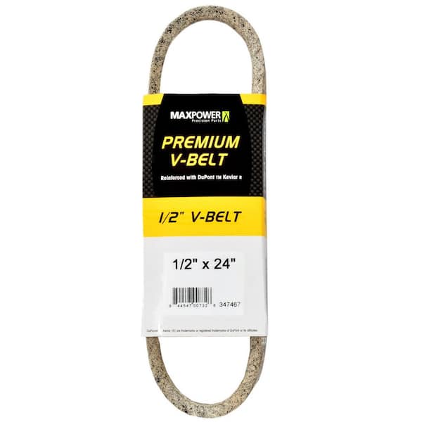 MaxPower Premium Belt Reinforced with Kevlar Fiber Cords, 1/2 in 