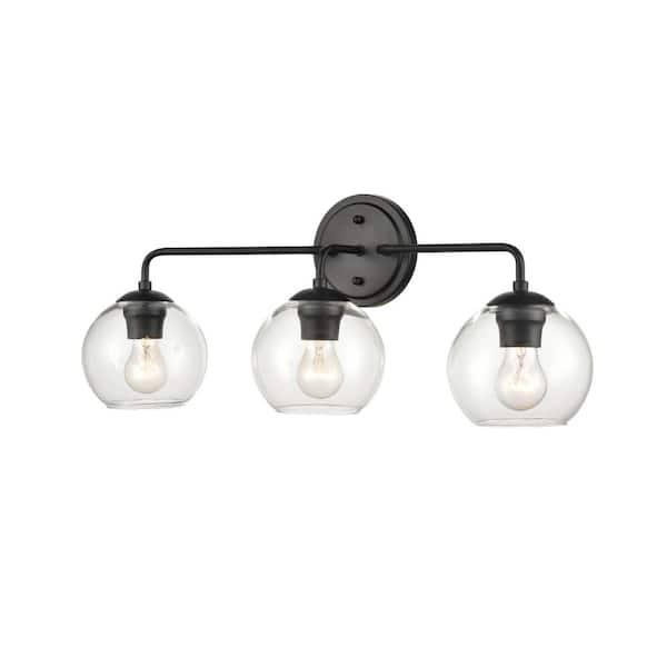 Millennium Lighting 25.5 in. 3-Light Matte Black Vanity Light