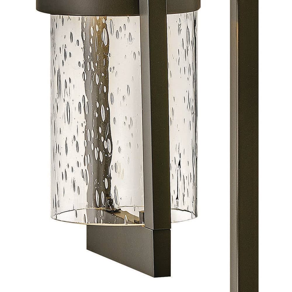 Elegant Black Aluminum LED Pathway Light with Clear Seedy Glass