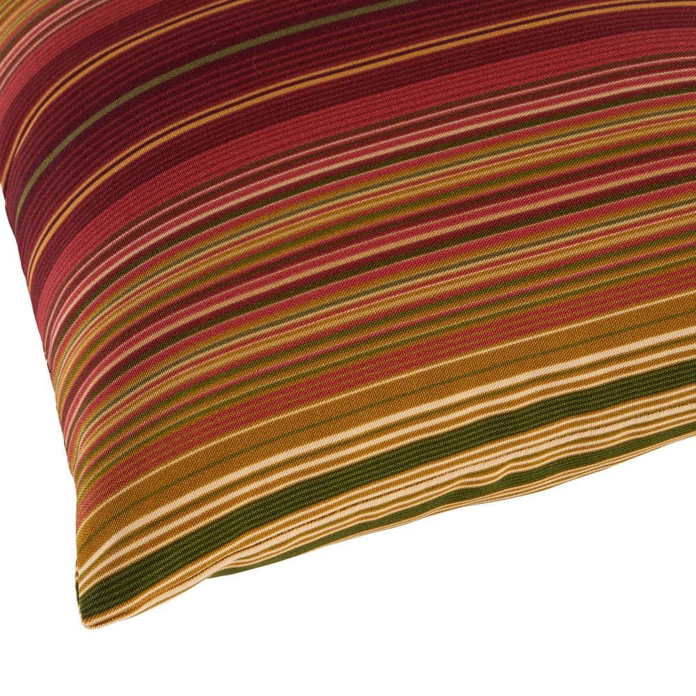 Kinnabari Stripe 17" Square Reversible Outdoor Throw Pillow Set