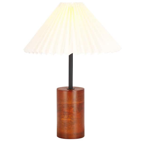 SAFAVIEH Dani 18 in. Walnut/Black Table Lamp TBL3006A - The Home Depot
