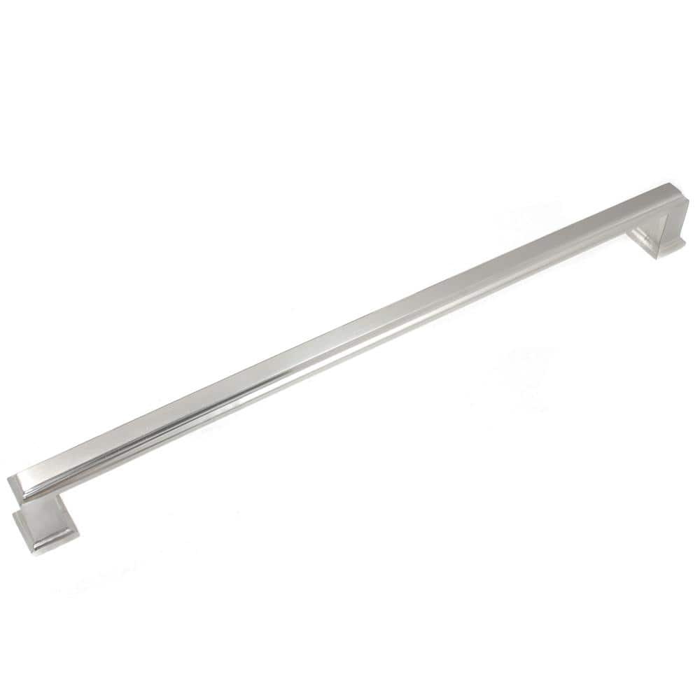 MNG Hardware Beacon Hill 11.34 in. (288 mm) Center-to-Center Satin Nickel Modern Dual Mount Drawer Pull -  19228