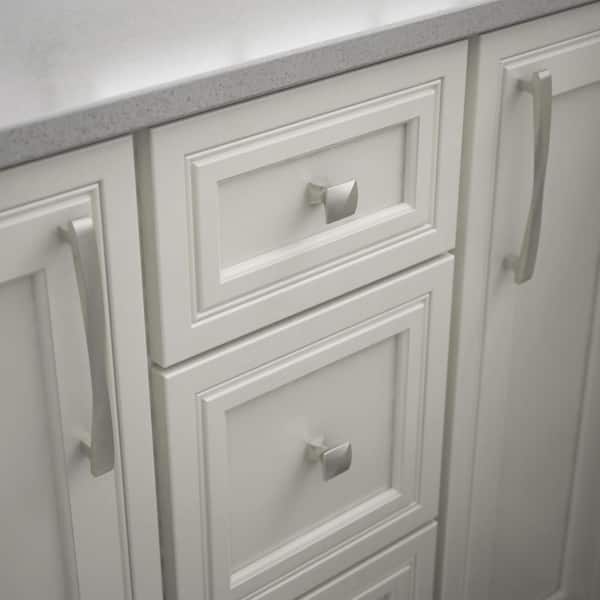 Modern Twist 6-5/16 in. (160 mm) Modern Satin Nickel Cabinet Drawer Pull
