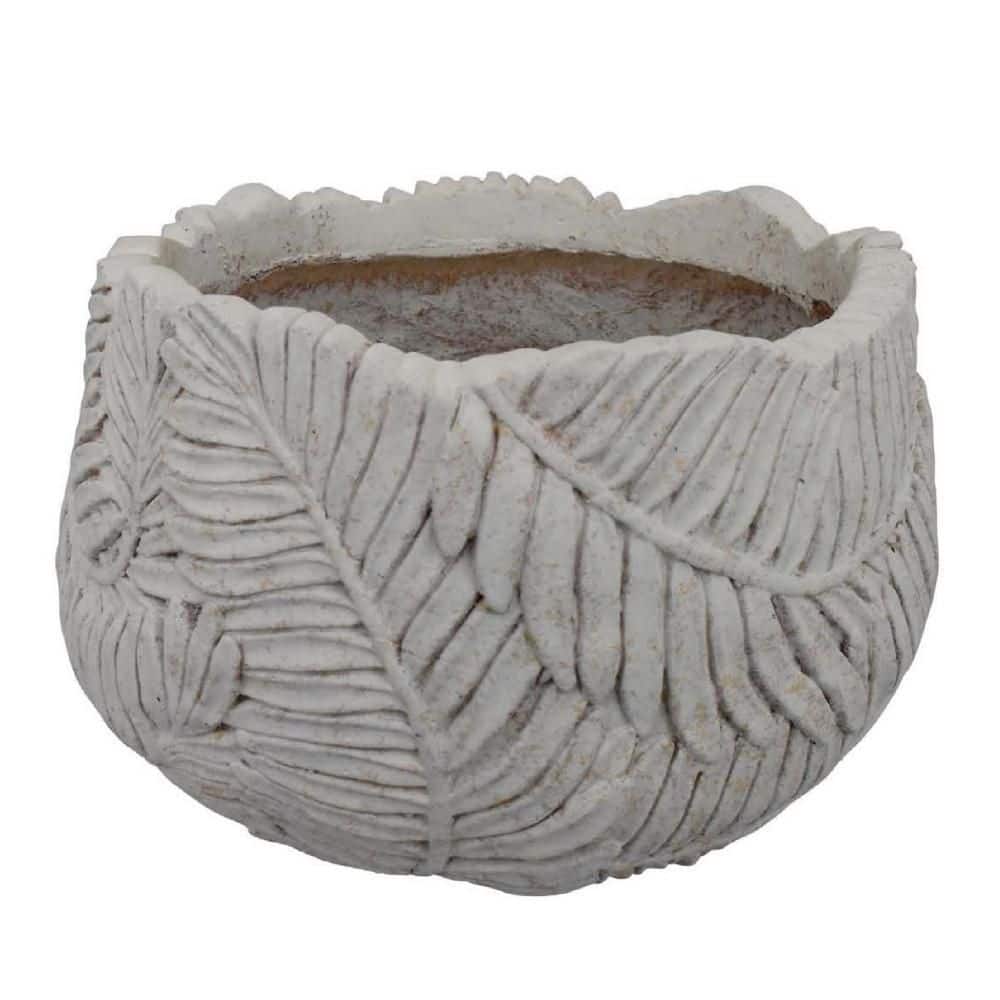 Sicily Gray Indoor Resin Round Planter with Outdoor Compatibility (14 in. W x 8.75 in. H ) price history on PriceWatchPro