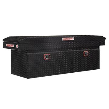 72 in. Gloss Black Aluminum Full Size Deep Crossover Truck Tool Box