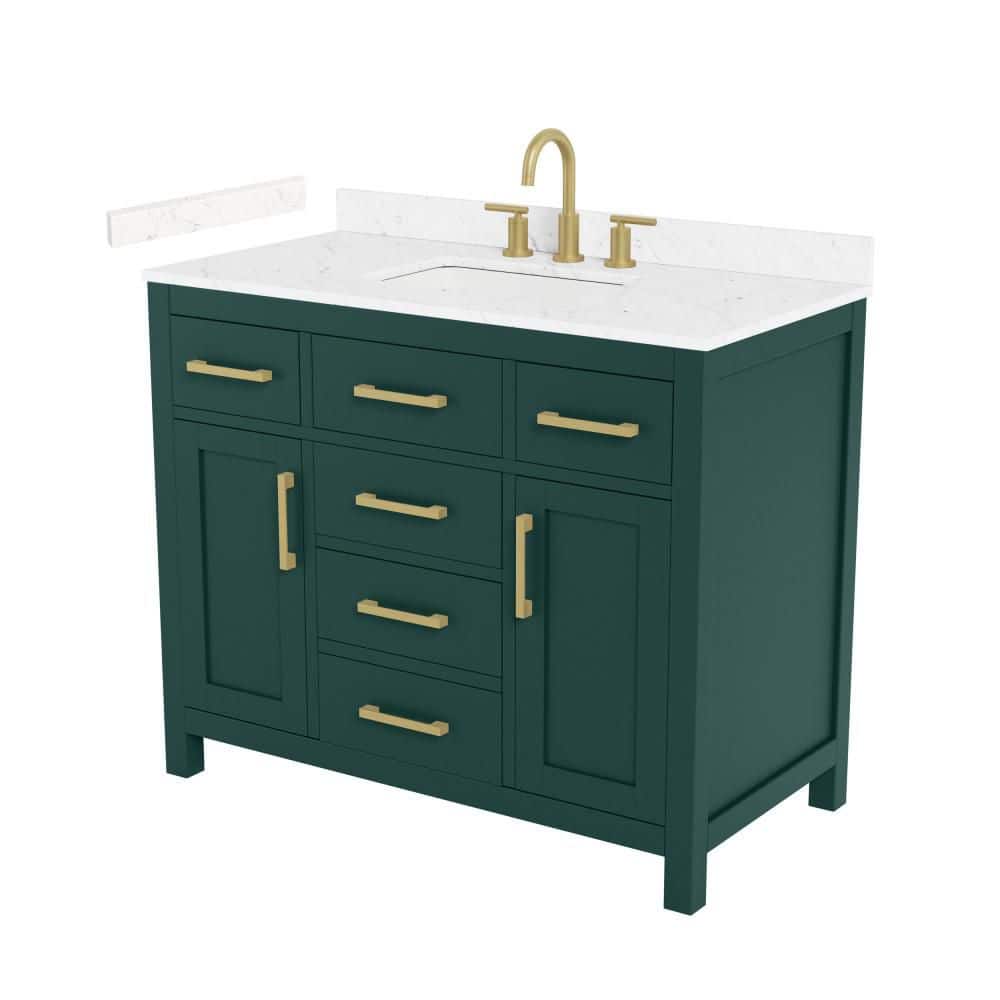 Beckett 42 in. Single Freestanding Green Bath Vanity with Top price history on PriceWatchPro