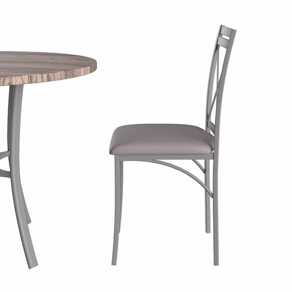Modern 5-Piece Marble Dining Table Set - Compact 4-Seat Kitchen Dinette Furniture, Gray Dining Set