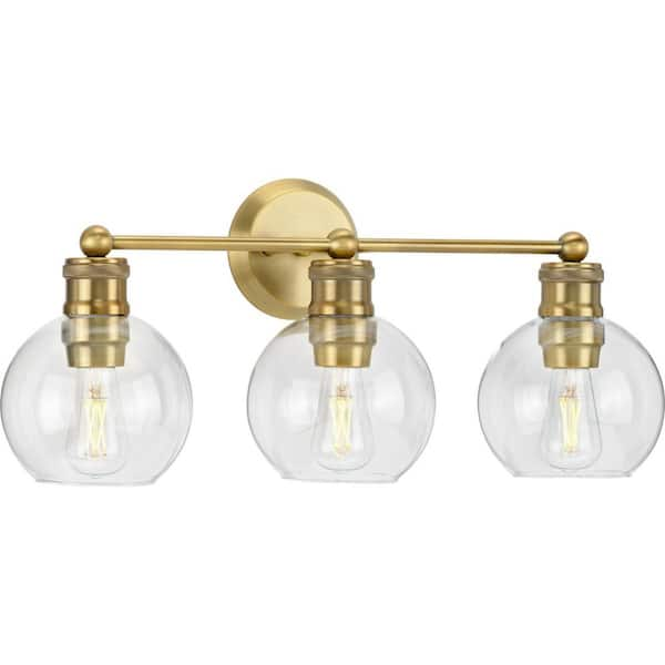 Progress Lighting Hansford Collection 24-1/2 in. 3-Light Gold Vintage ...