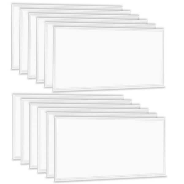 2 ft. x 4 ft. 250-Watt Equivalent White Integrated LED Troffer Panel Light 7800 Lumens 5000k LED Panel Light (12-Pack)