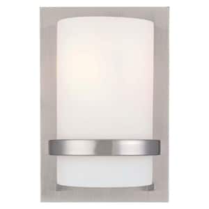 Clarte Wall Sconce 4393 By Minka-Lavery Chrome With White Iris Frosted 3 Light 