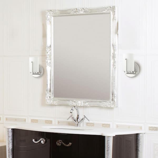 Elara 5.25 in. 1-Light Polished Nickel Modern Wall Sconce with Etched Glass Shade