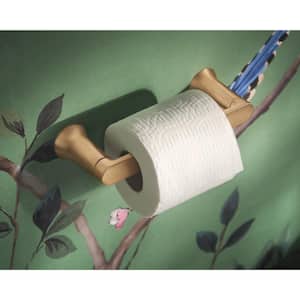 Wall Mounted Genta Pivoting Toilet Paper Holder in Bronzed Gold