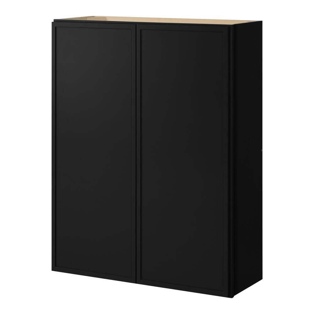 Leyton 33 in. W x 12 in. D x 42 in. H Ready to Assemble Plywood Shaker Wall Kitchen Cabinet in Raven Black price history on PriceWatchPro