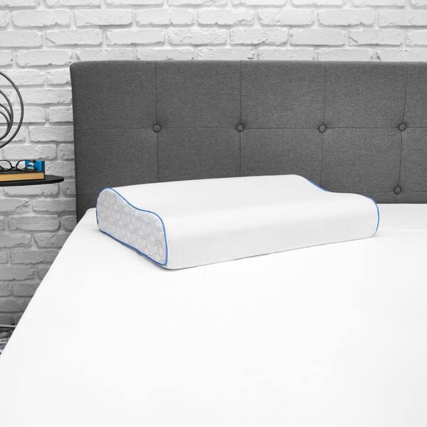 SensorPEDIC Cool Coat Gel Memory Foam Jumbo Contour Performance Pillow