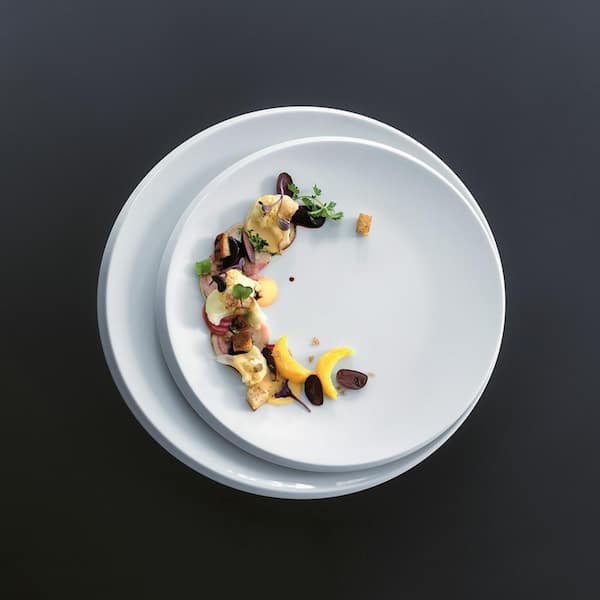 12 pc New Moon White Porcelain Dinnerware Set Service for 4