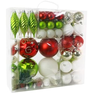 Christmas Hanging Ball Ornaments Assorted Colors Christmas Ball Tree Ornament Set with Hook