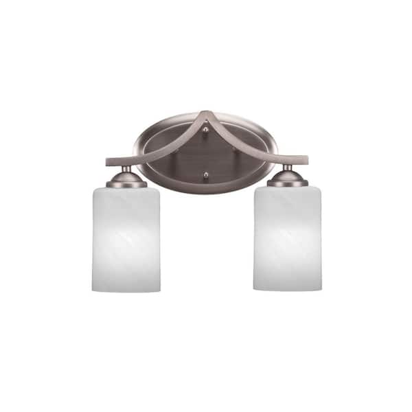 Unbranded Cleveland 13.25 in. 2-Light Graphite Vanity Light