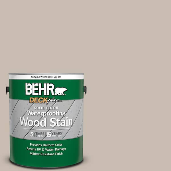 BEHR DECKplus 1 gal. #ECC-44-1 Barley Field Solid Color Waterproofing Exterior Wood Stain