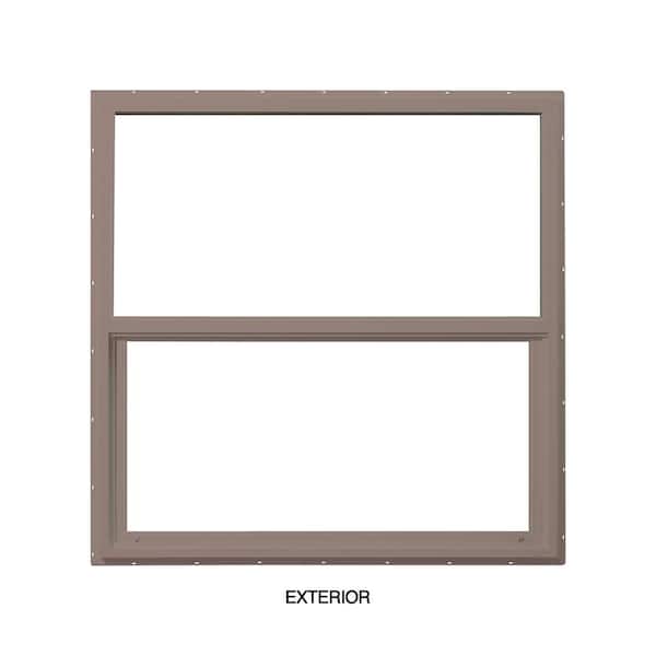 Ply Gem 35.5 in. x 35.5 in. Select Series Single Hung Vinyl Clay Window with HPSC Glass with Screen Included