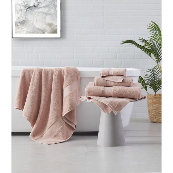 Brooklyn Loom Solid Turkish Cotton 6-Piece Towel Set in Blush