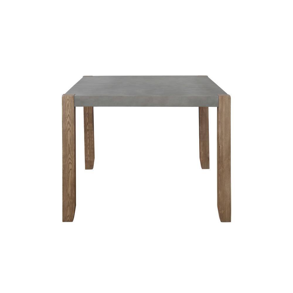 Loft-Style 30" Reclaimed Wood and Faux Concrete Dining Table