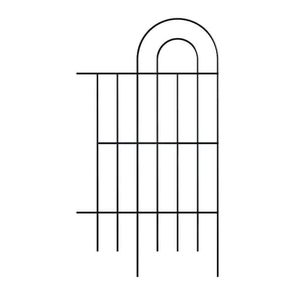 32 in. Outdoor DIY Modular Galvanized Rust-Proof Wire Garden Fence Panel Trellis, Black (14-Pack)