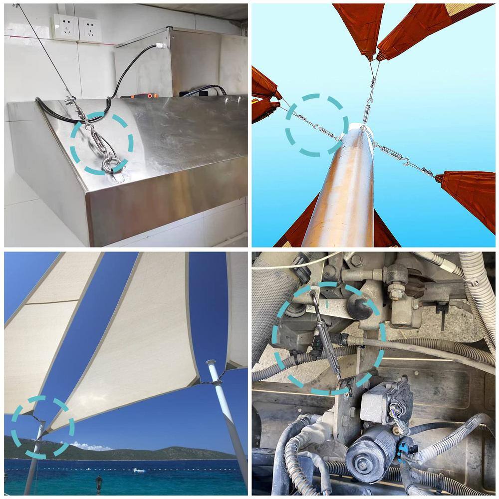 5 Inch Heavy Duty Stainless Steel Sun Shade Sail Hardware Kit
