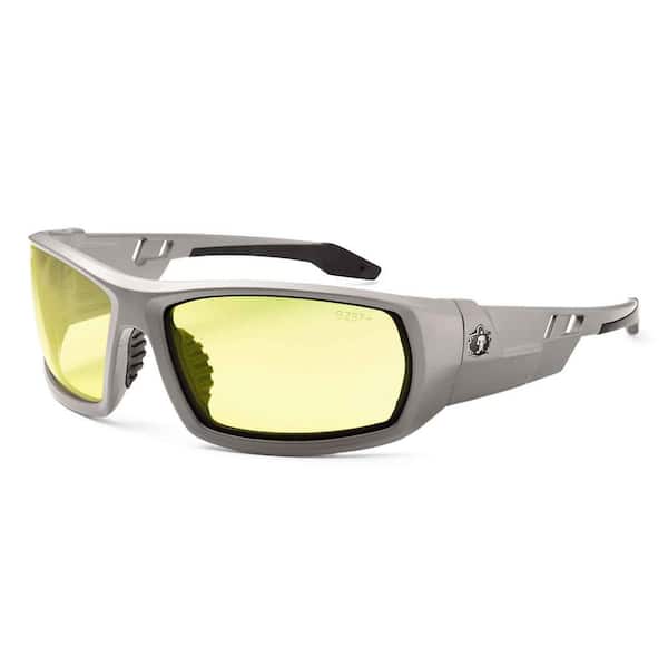 Ergodyne Skullerz Odin Matte Gray Safety Glasses, Tinted Lens - ANSI Certified