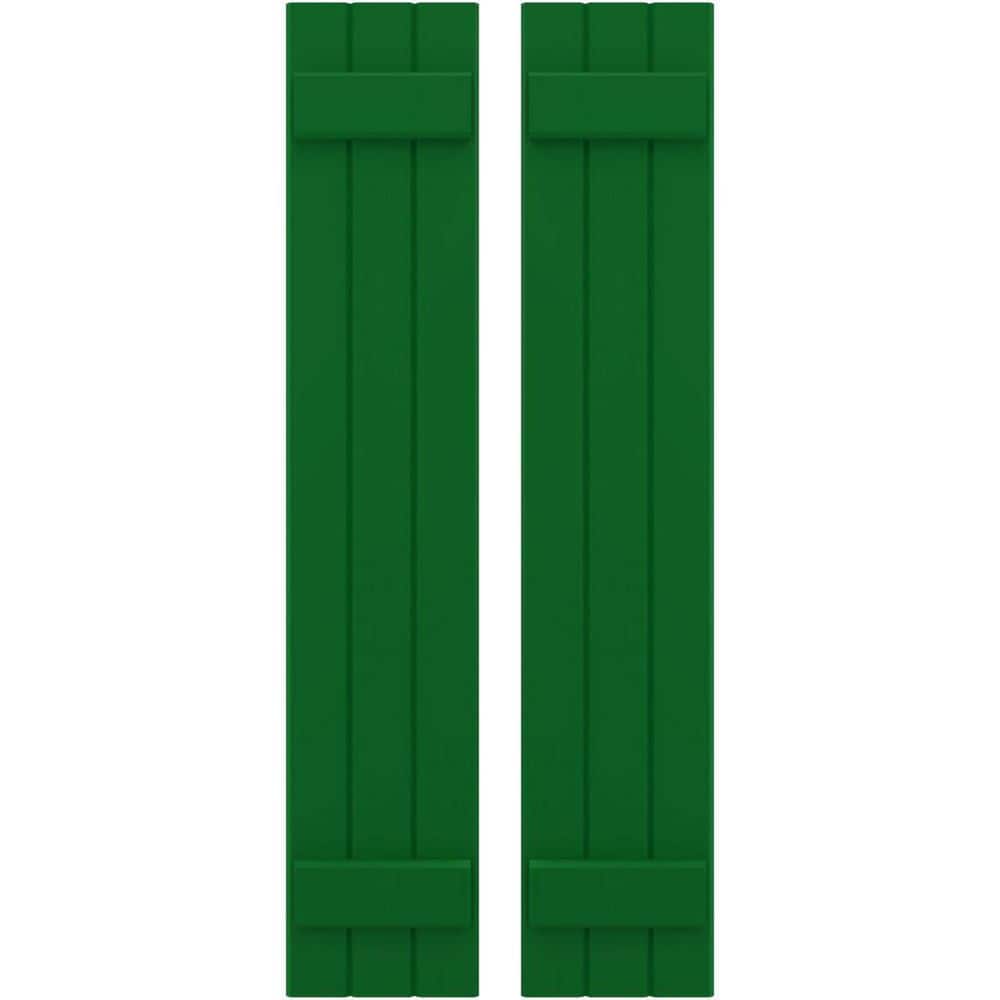 10-1/2 in. W x 81 in. H Americraft 3 Board Exterior Real Wood Joined Board and Batten Shutters Viridian Green price history on PriceWatchPro