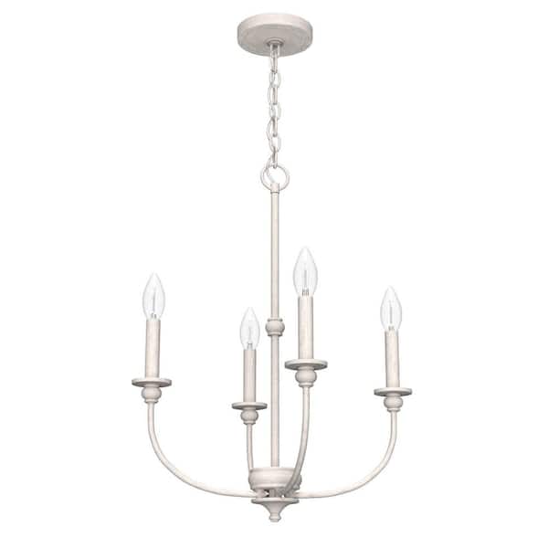 Southcrest 4-Light Distressed White Chandelier