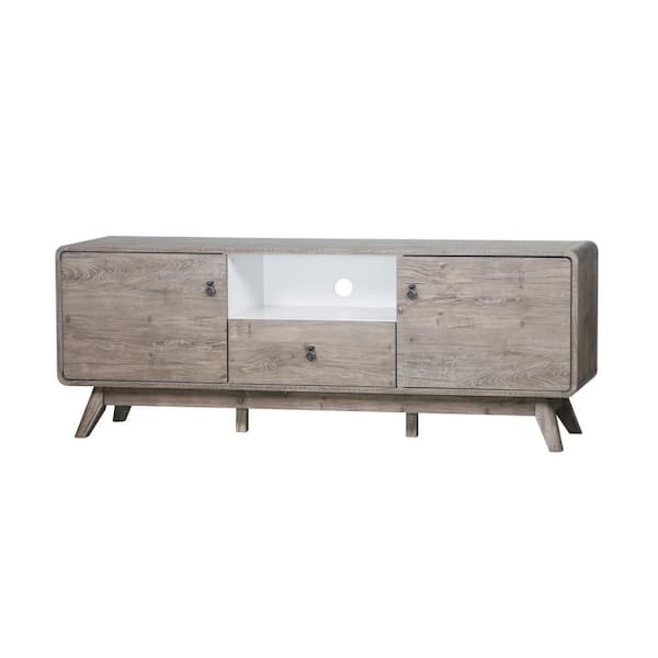 SAINT BIRCH Hayes Gray Oak TV Stand Fits TVs up to 55 to 60 in. with Drawers