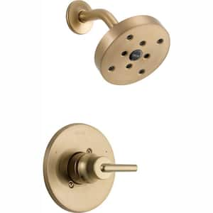 Trinsic Gold 1-Handle Wall Mount Shower Faucet Trim Kit in Champagne Bronze with H2Okinetic (Valve Not Included)