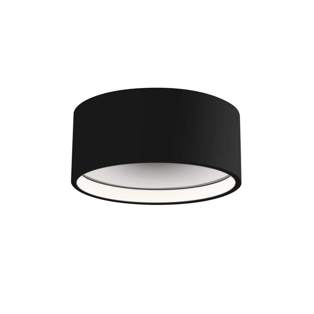 KUZCO Lucci 5 in. 1 Light 15-Watt Black Integrated LED Flush Mount