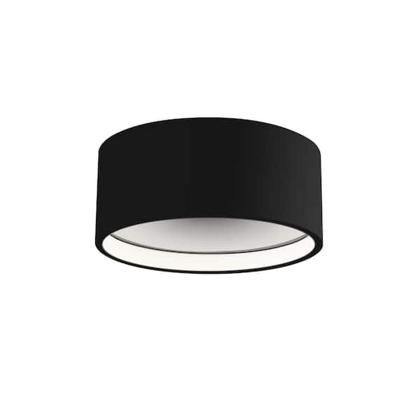 Lucci 5 in. 1 Light 15-Watt Black Integrated LED Flush Mount