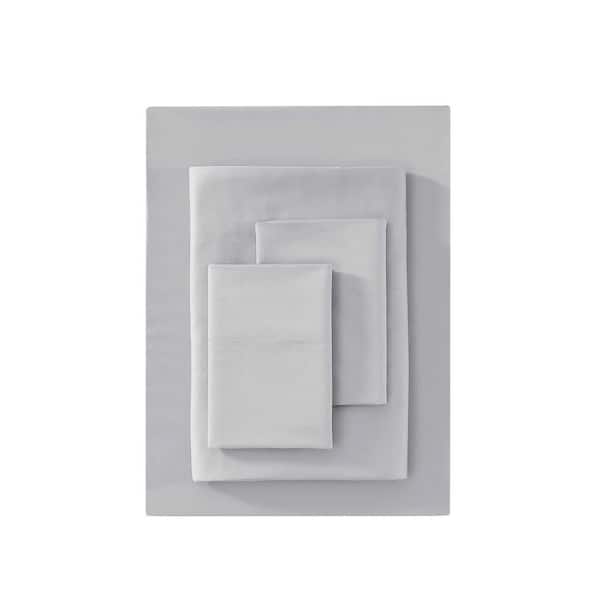 VERA WANG VW 1000 Thread Count 4-Piece Blue Sateen Queen Sheet Set