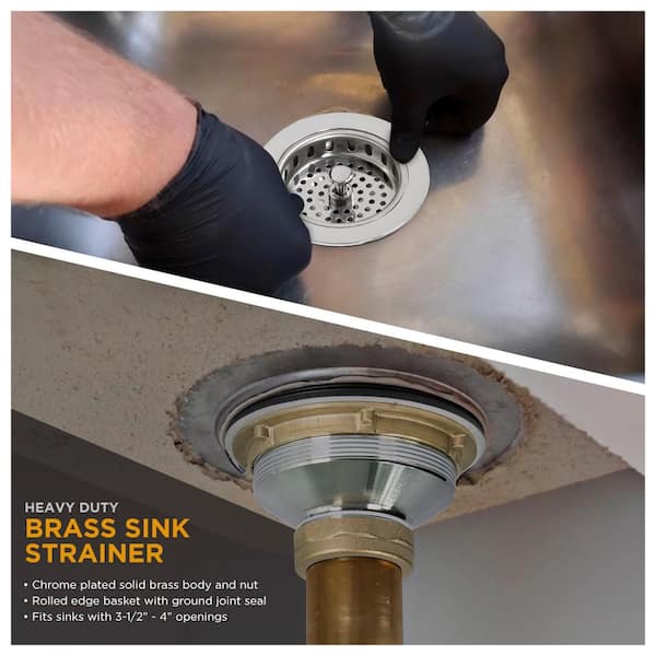 How to install a duo cup sink strainer on my sink?