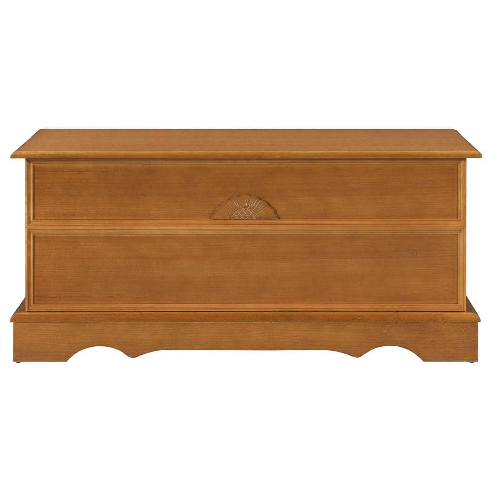 Honey Brown Traditional Cedar Wood Storage Chest