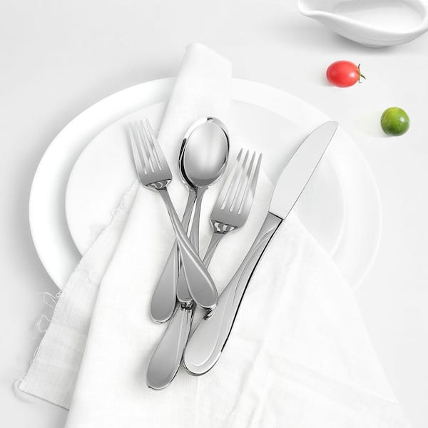 30-Piece Stainless Steel Flatware Set, Food-Grade Mirror Finish Cutlery, Dishwasher Safe Utensils for Kitchen