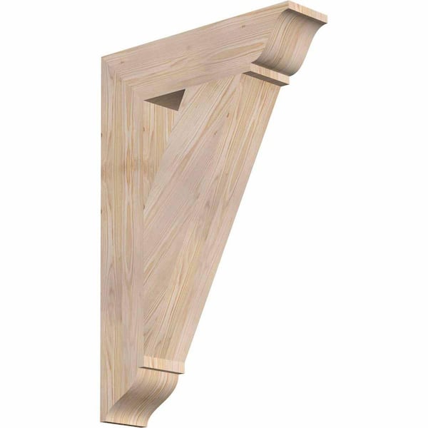 Ekena Millwork 5-1/2 in. x 36 in. x 24 in. Douglas Fir Traditional Smooth Bracket