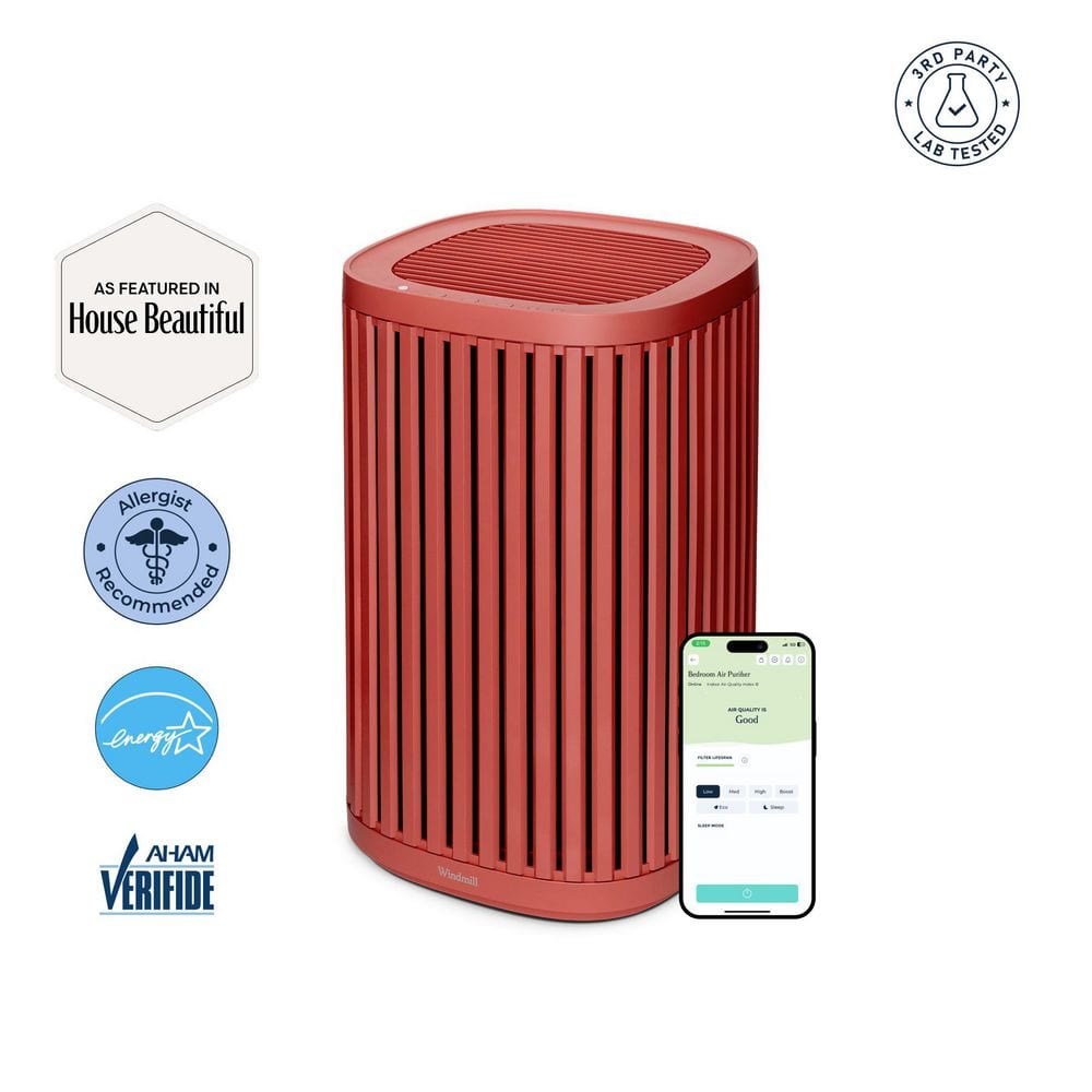 The Air Purifier 3-in-1, Ultra-Quiet, Medical Grade, True HEPA Filter, AHAM Verifide, Up to 975 Sq Ft, in Coral